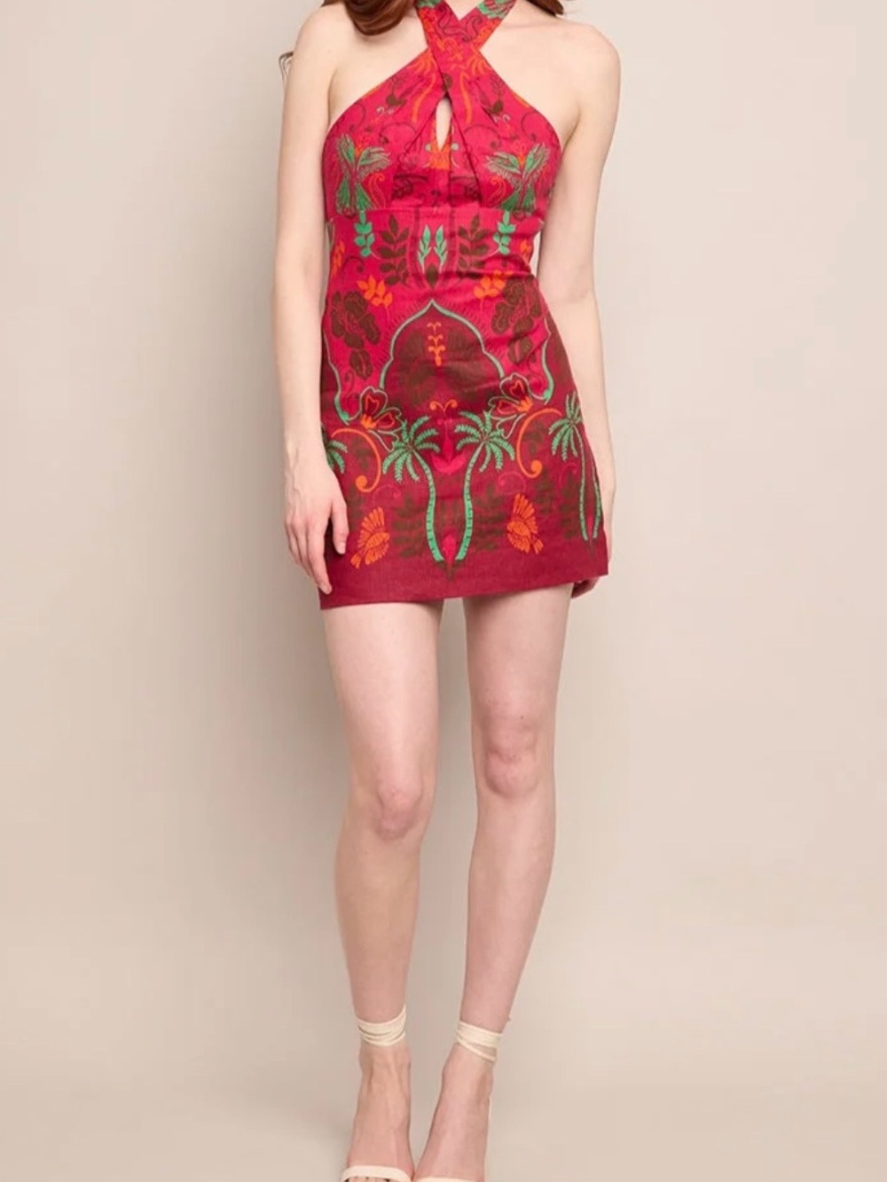 Cara Cara - Neiman Marcus Red Halter Mini Dress